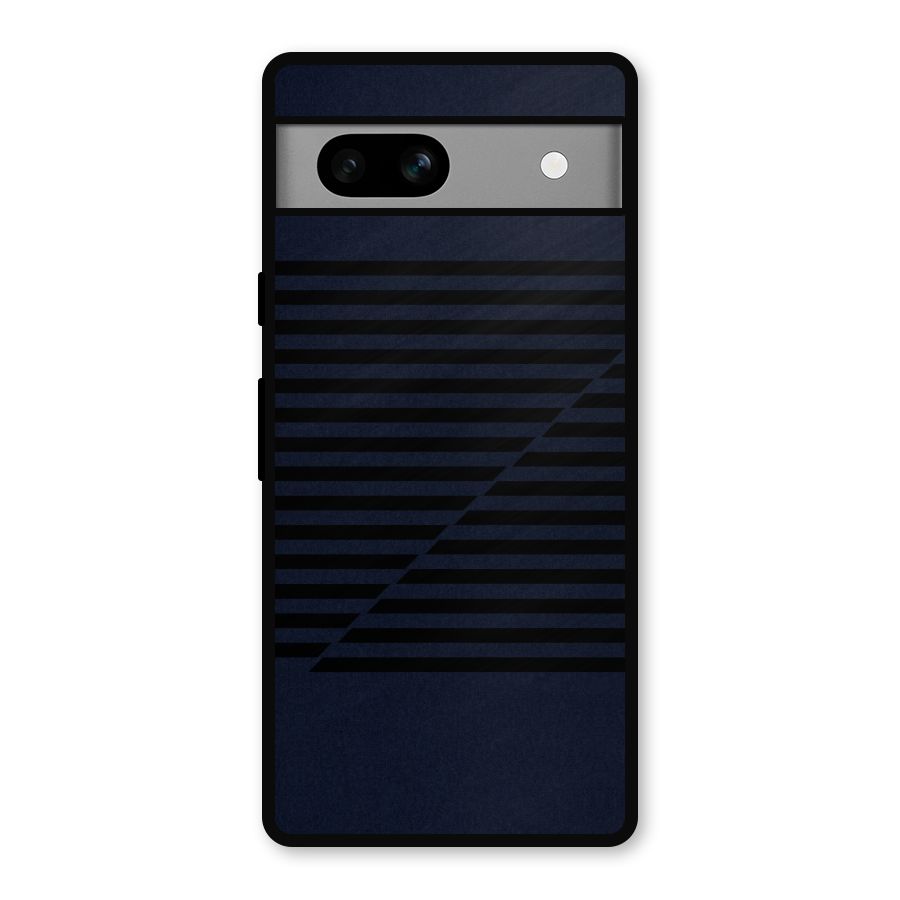 Classic Stripes Cut Metal Back Case for Google Pixel 7a