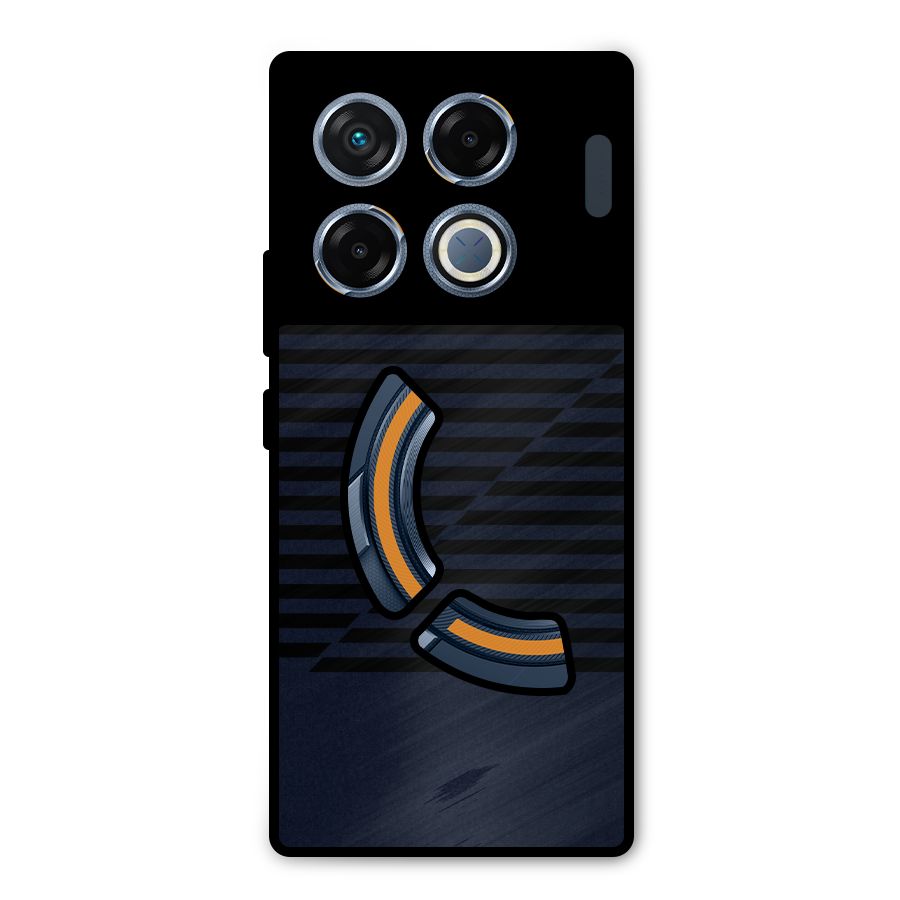 Classic Stripes Cut Metal Back Case for Infinix GT 20 Pro