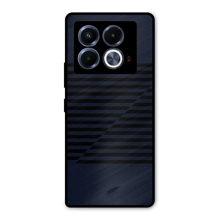 Classic Stripes Cut Metal Back Case for Infinix Note 40 5G