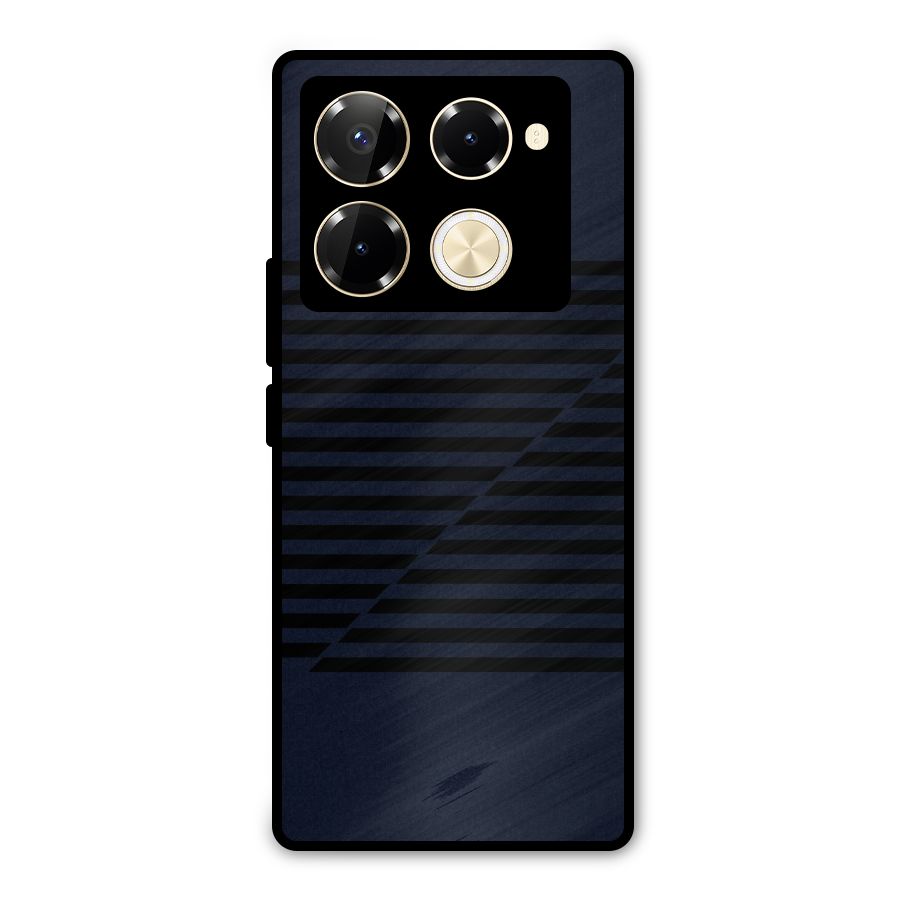 Classic Stripes Cut Metal Back Case for Infinix Note 40 Pro Plus