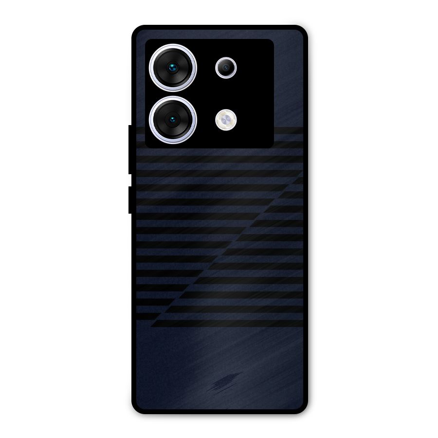 Classic Stripes Cut Metal Back Case for Infinix Zero 30 5G