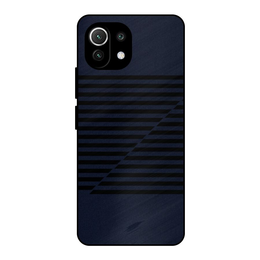 Classic Stripes Cut Metal Back Case for Mi 11 Lite NE 5G