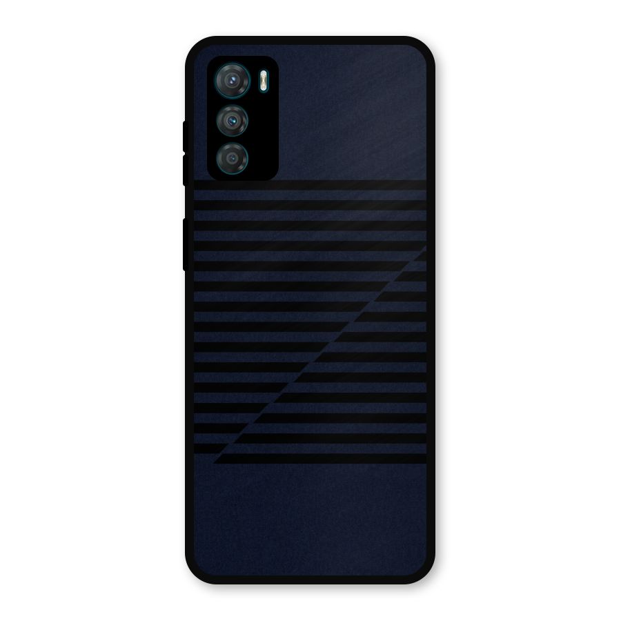 Classic Stripes Cut Metal Back Case for Moto G42