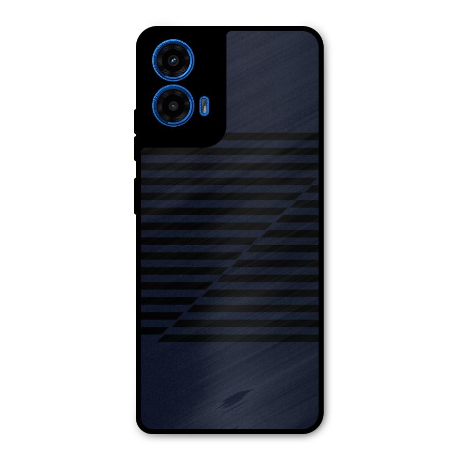 Classic Stripes Cut Metal Back Case for Moto G45