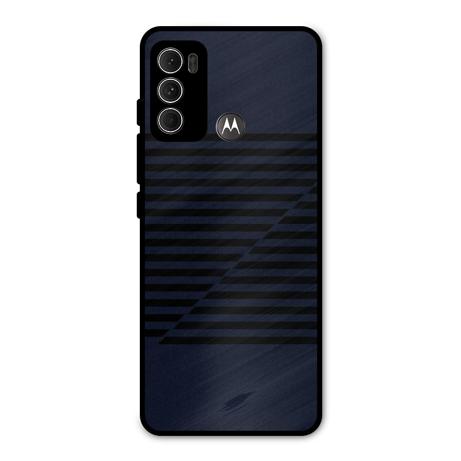 Classic Stripes Cut Metal Back Case for Moto G60