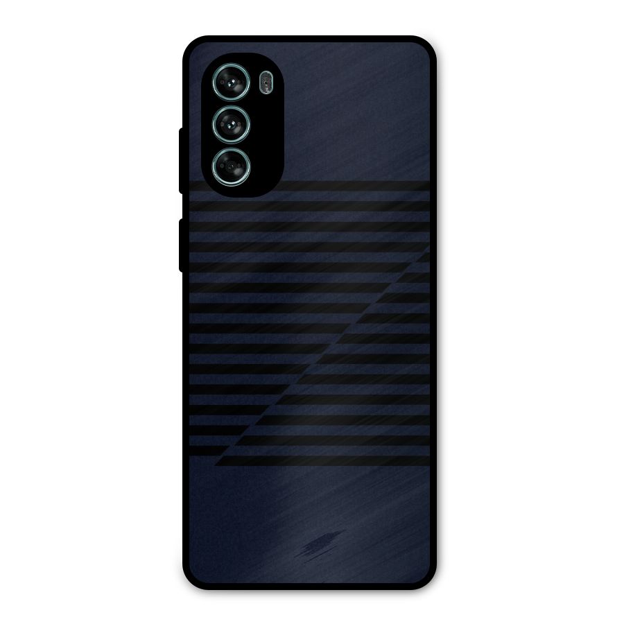 Classic Stripes Cut Metal Back Case for Moto G62