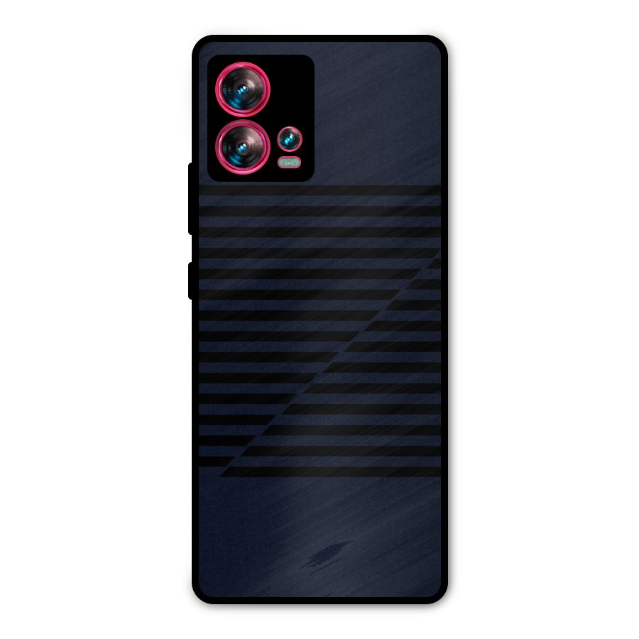 Classic Stripes Cut Metal Back Case for Motorola Edge 30 Fusion