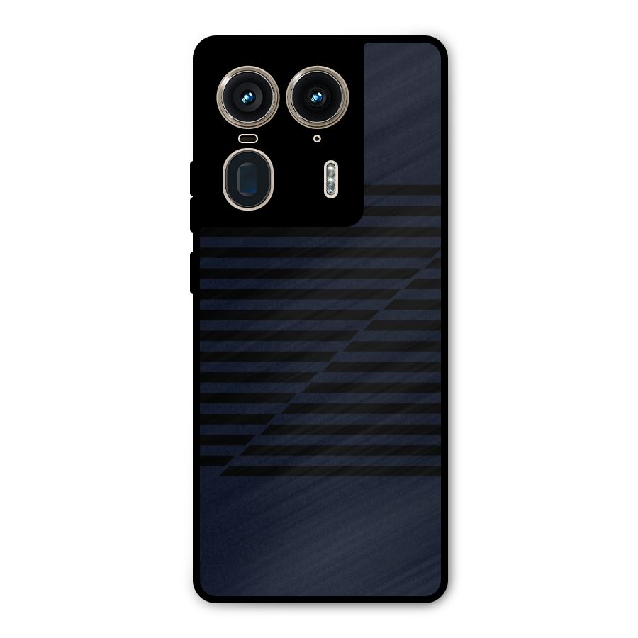 Classic Stripes Cut Metal Back Case for Motorola Edge 50 Ultra