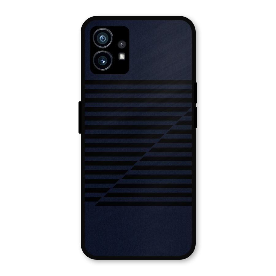 Classic Stripes Cut Metal Back Case for Nothing Phone 1