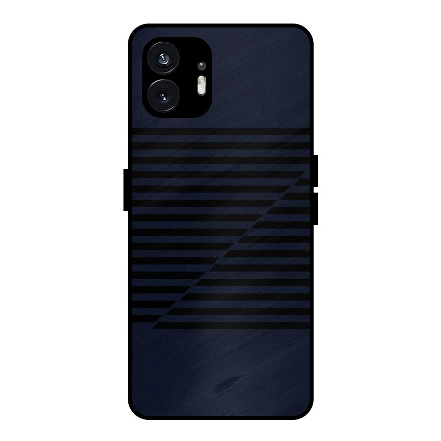 Classic Stripes Cut Metal Back Case for Nothing Phone 2
