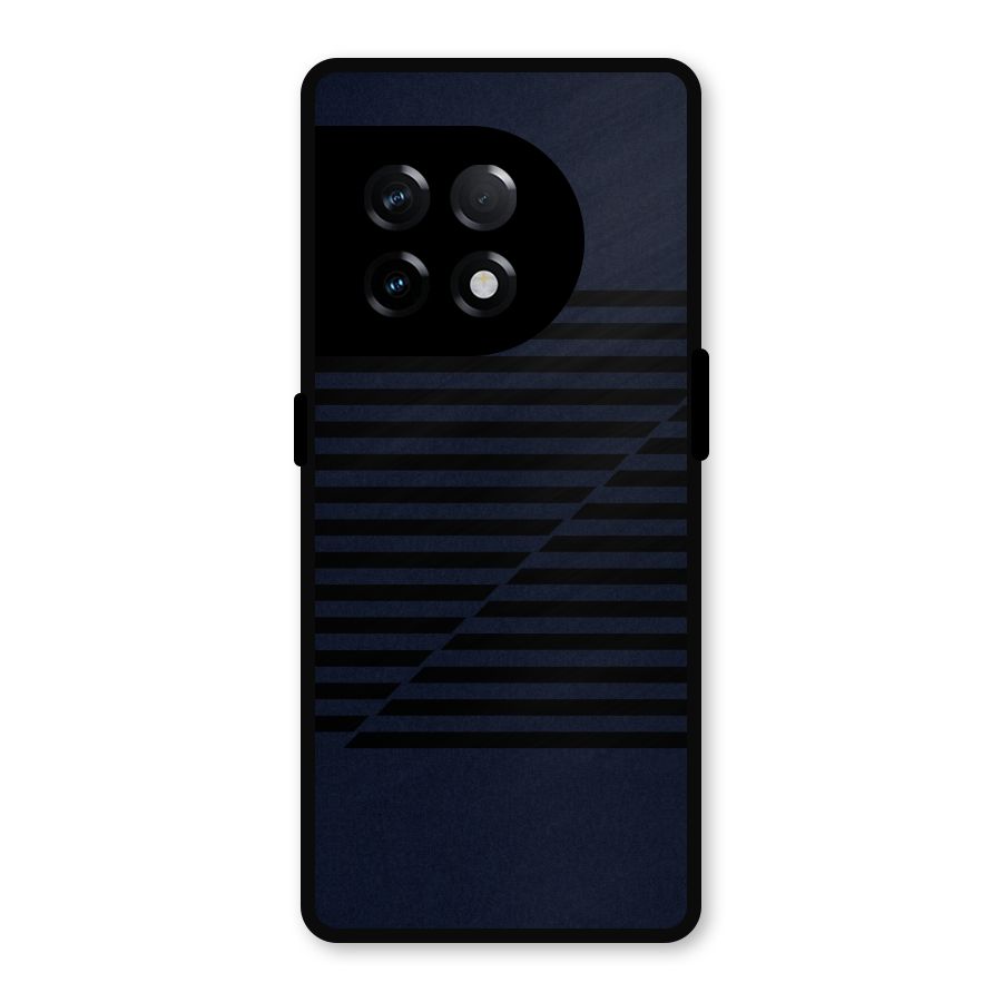 Classic Stripes Cut Metal Back Case for OnePlus 11R