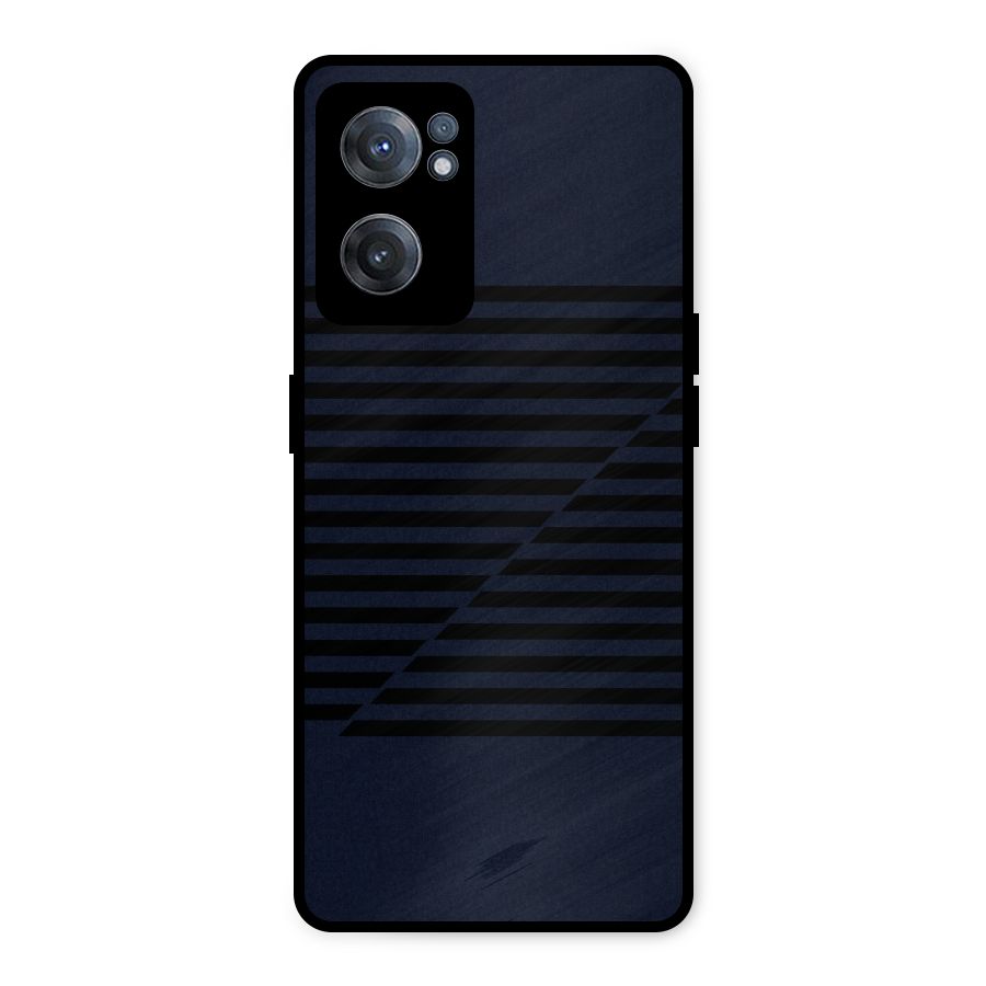 Classic Stripes Cut Metal Back Case for OnePlus Nord CE 2 5G