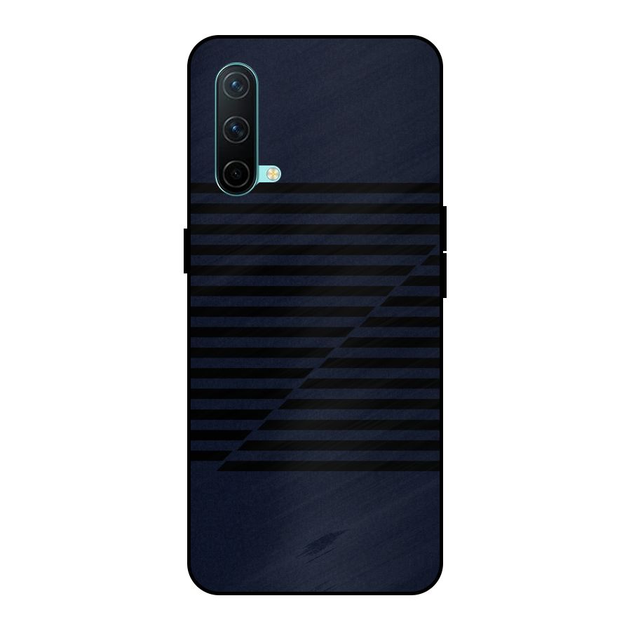 Classic Stripes Cut Metal Back Case for OnePlus Nord CE 5G
