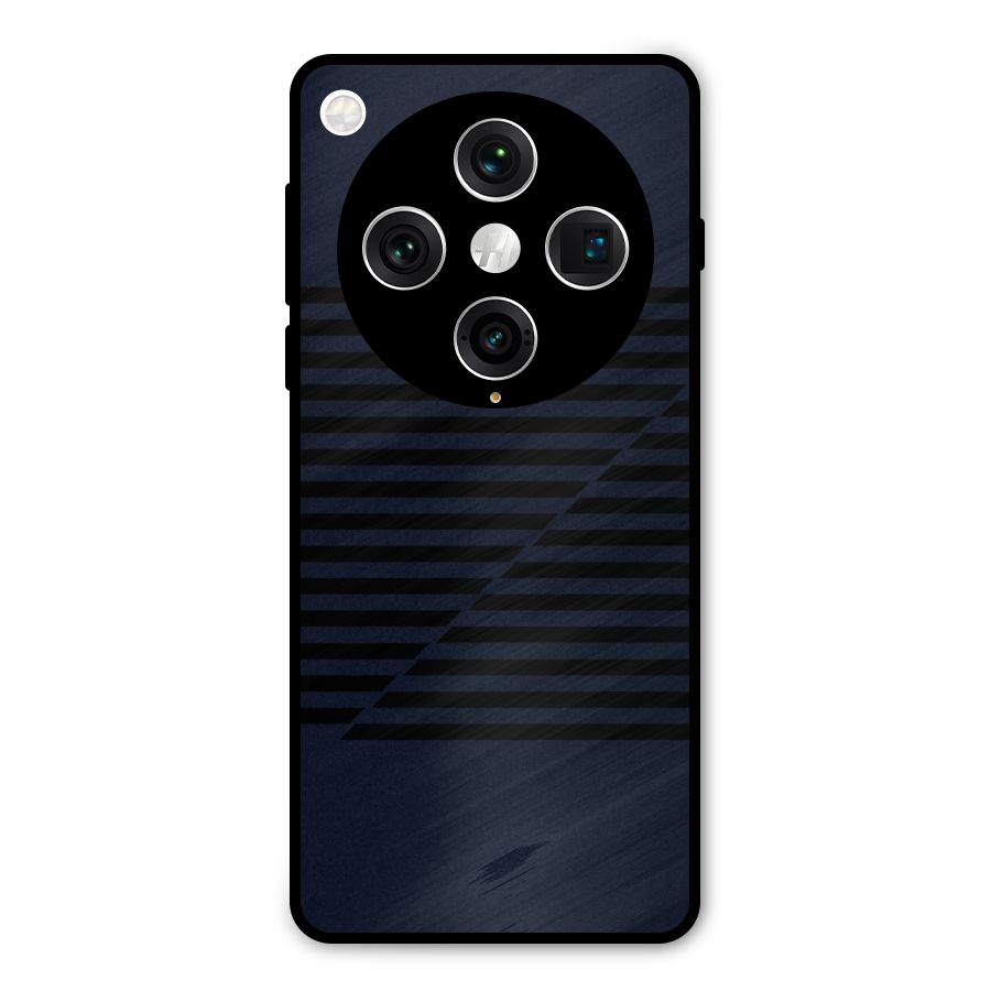 Classic Stripes Cut Metal Back Case for Oppo Find X8 Pro
