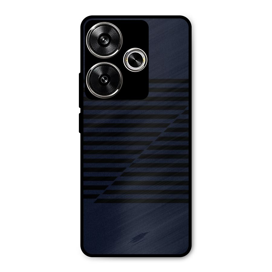 Classic Stripes Cut Metal Back Case for Poco F6