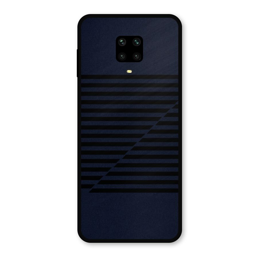 Classic Stripes Cut Metal Back Case for Poco M2 Pro