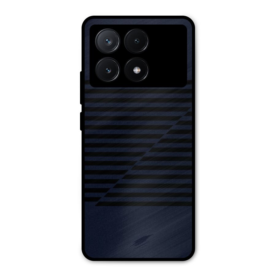Classic Stripes Cut Metal Back Case for Poco X6 Pro