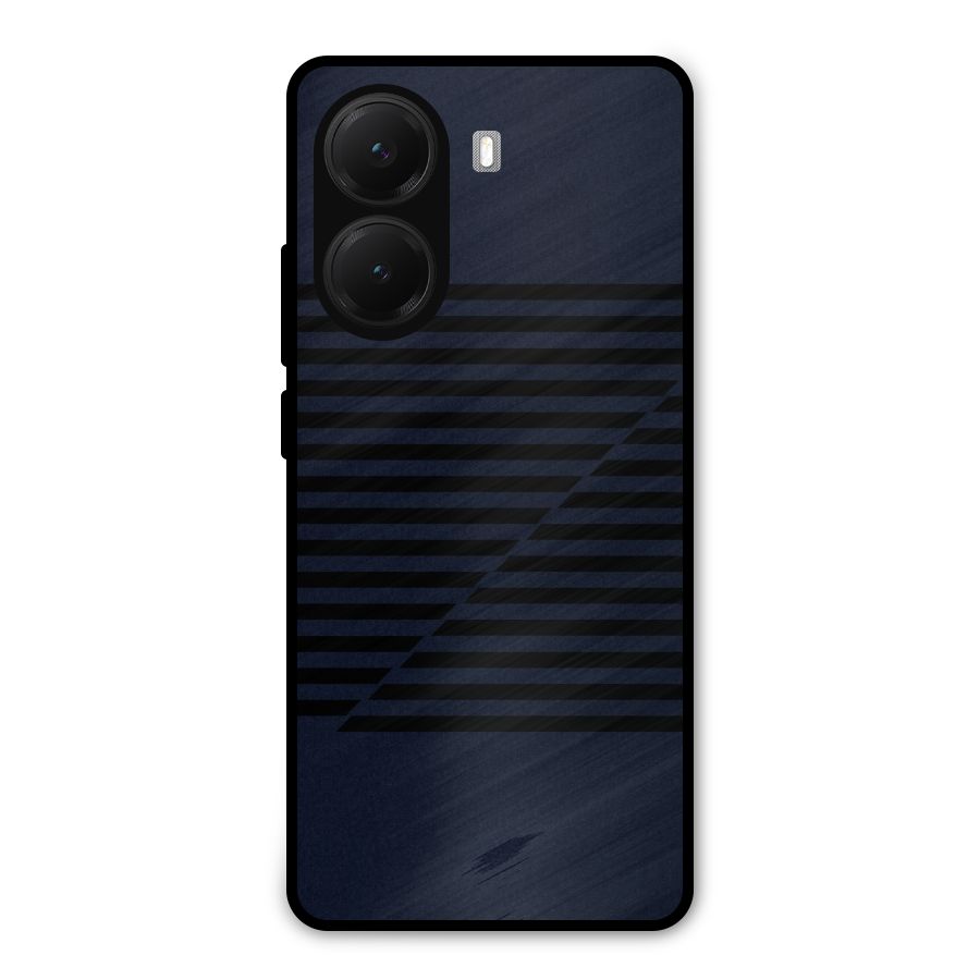 Classic Stripes Cut Metal Back Case for Poco X7 Pro