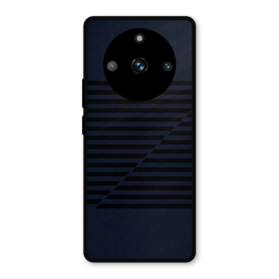 Classic Stripes Cut Metal Back Case for Realme 11 Pro