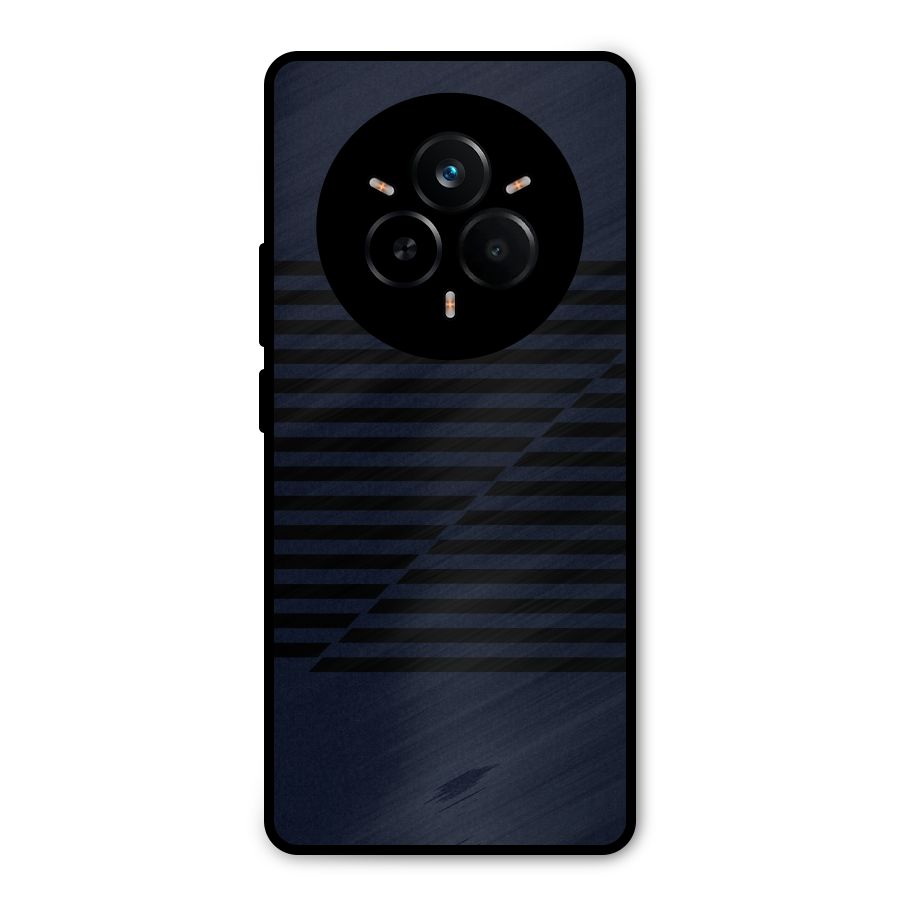 Classic Stripes Cut Metal Back Case for Realme 14 Pro