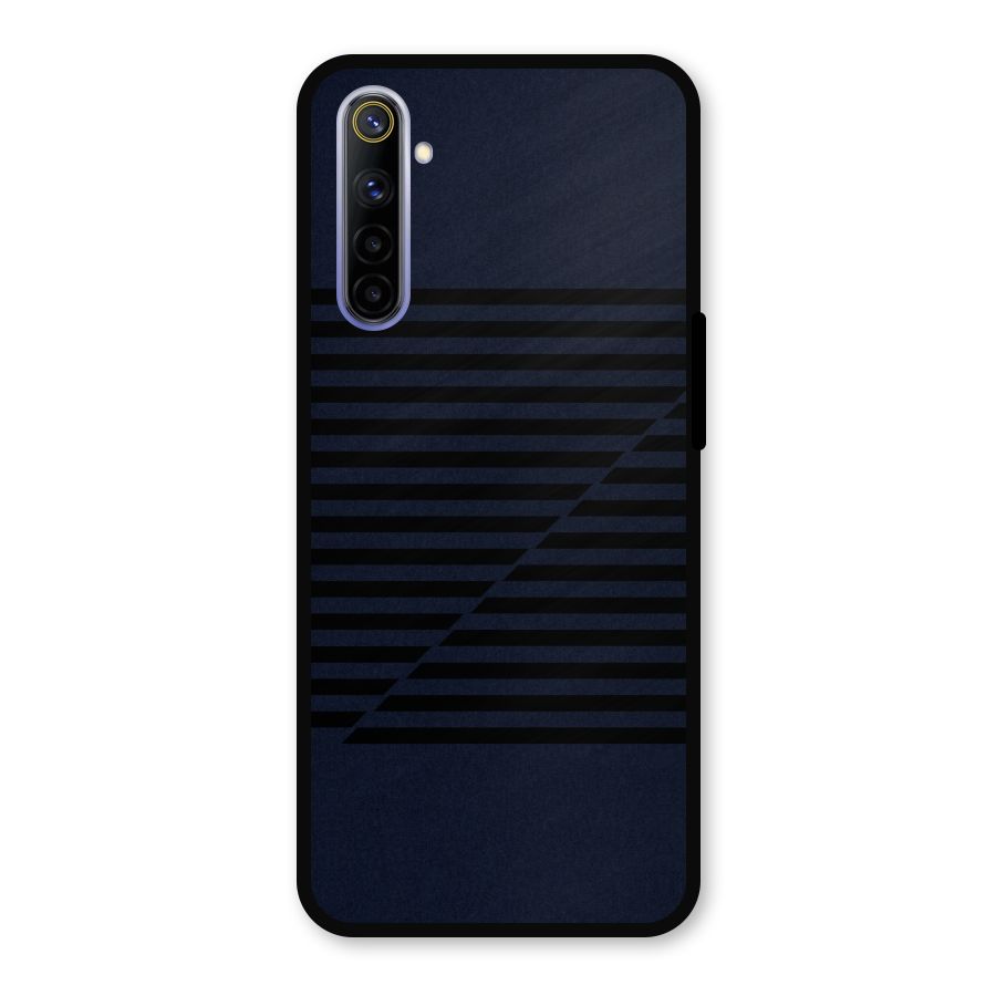 Classic Stripes Cut Metal Back Case for Realme 6i