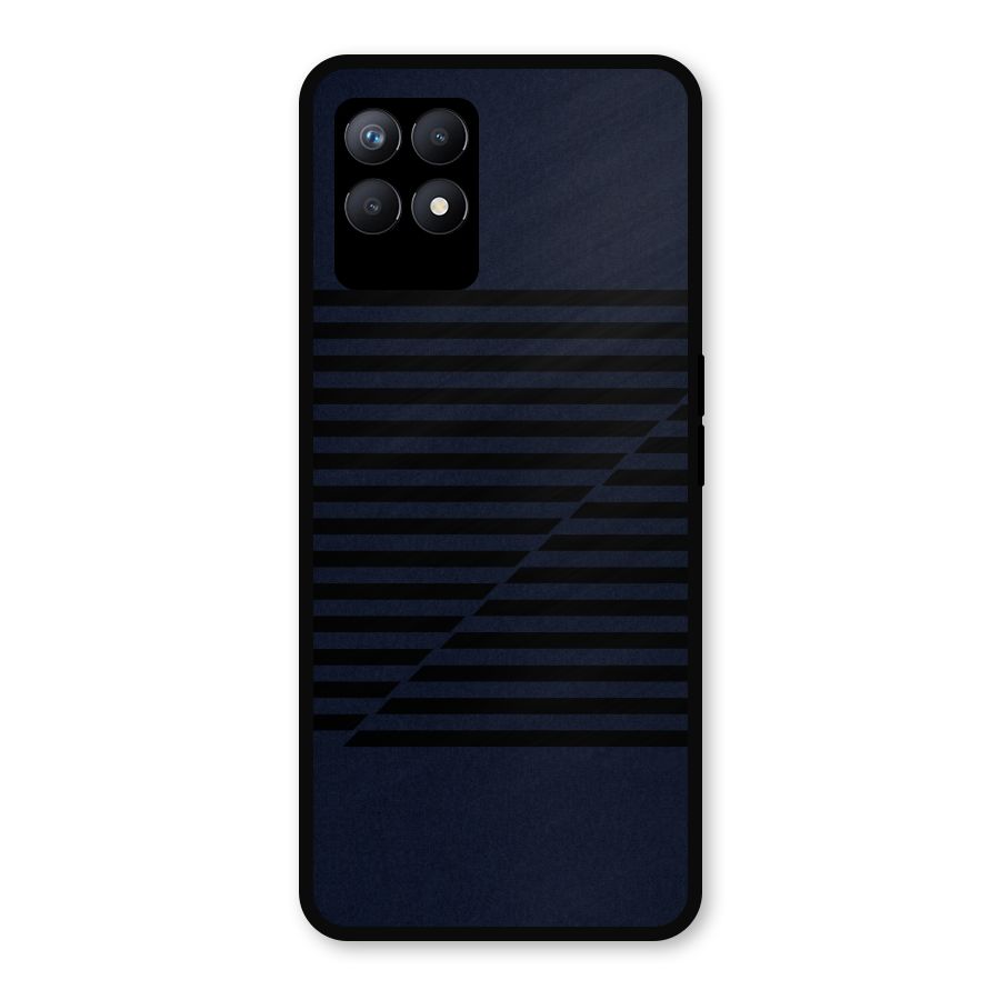 Classic Stripes Cut Metal Back Case for Realme 8i