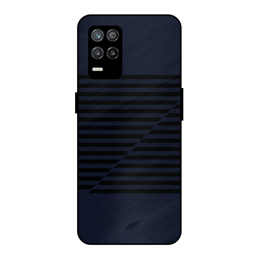Classic Stripes Cut Metal Back Case for Realme 9 5G