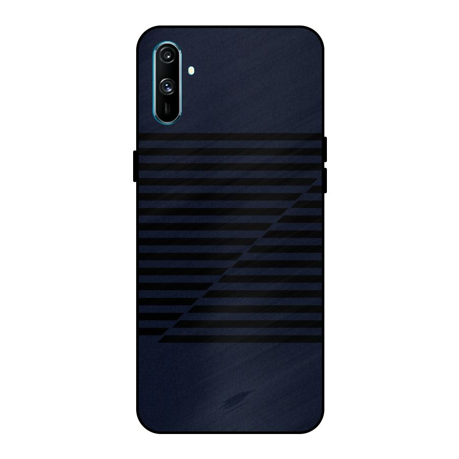 Classic Stripes Cut Metal Back Case for Realme C3