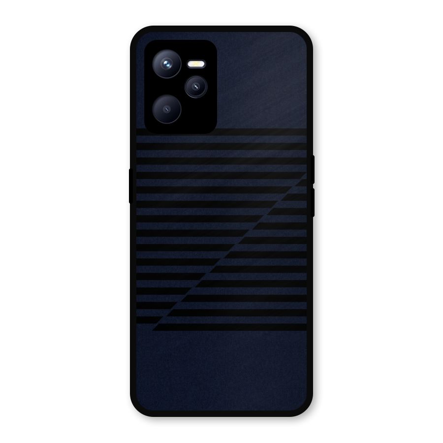 Classic Stripes Cut Metal Back Case for Realme C35