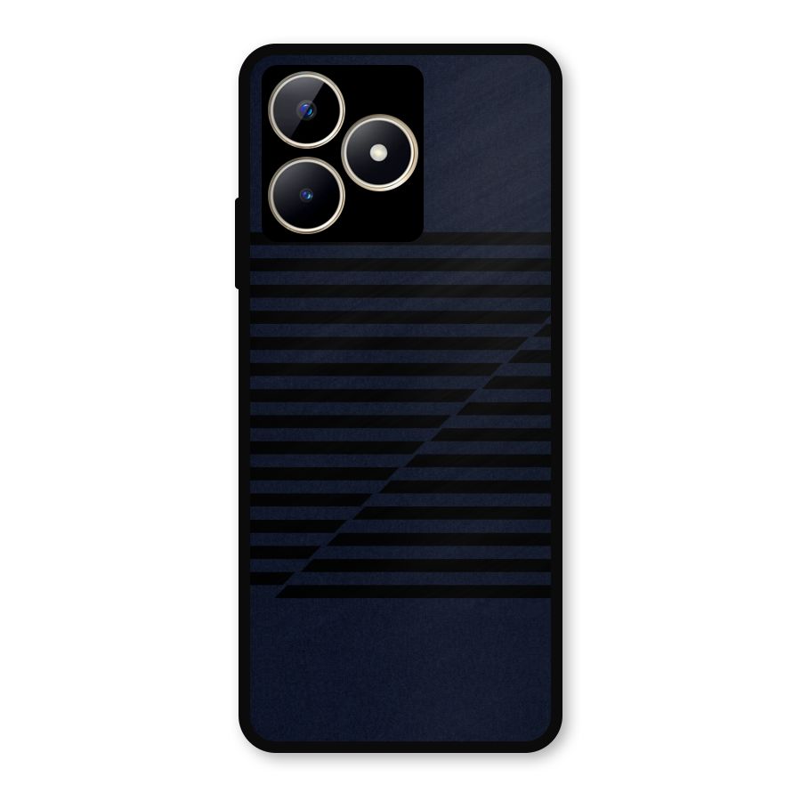 Classic Stripes Cut Metal Back Case for Realme Narzo N53