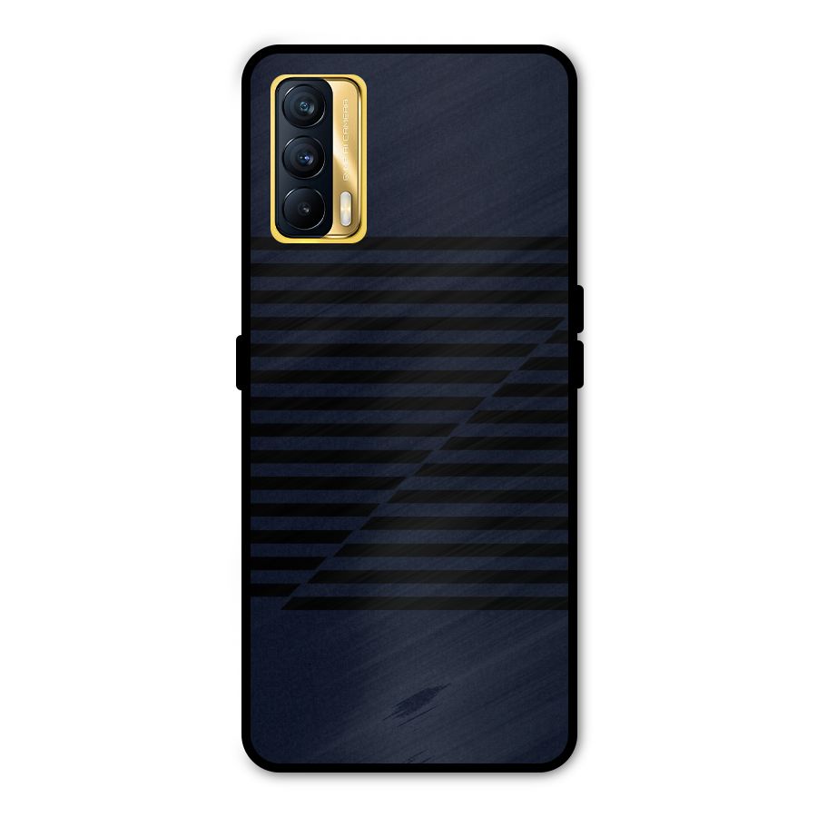 Classic Stripes Cut Metal Back Case for Realme X7