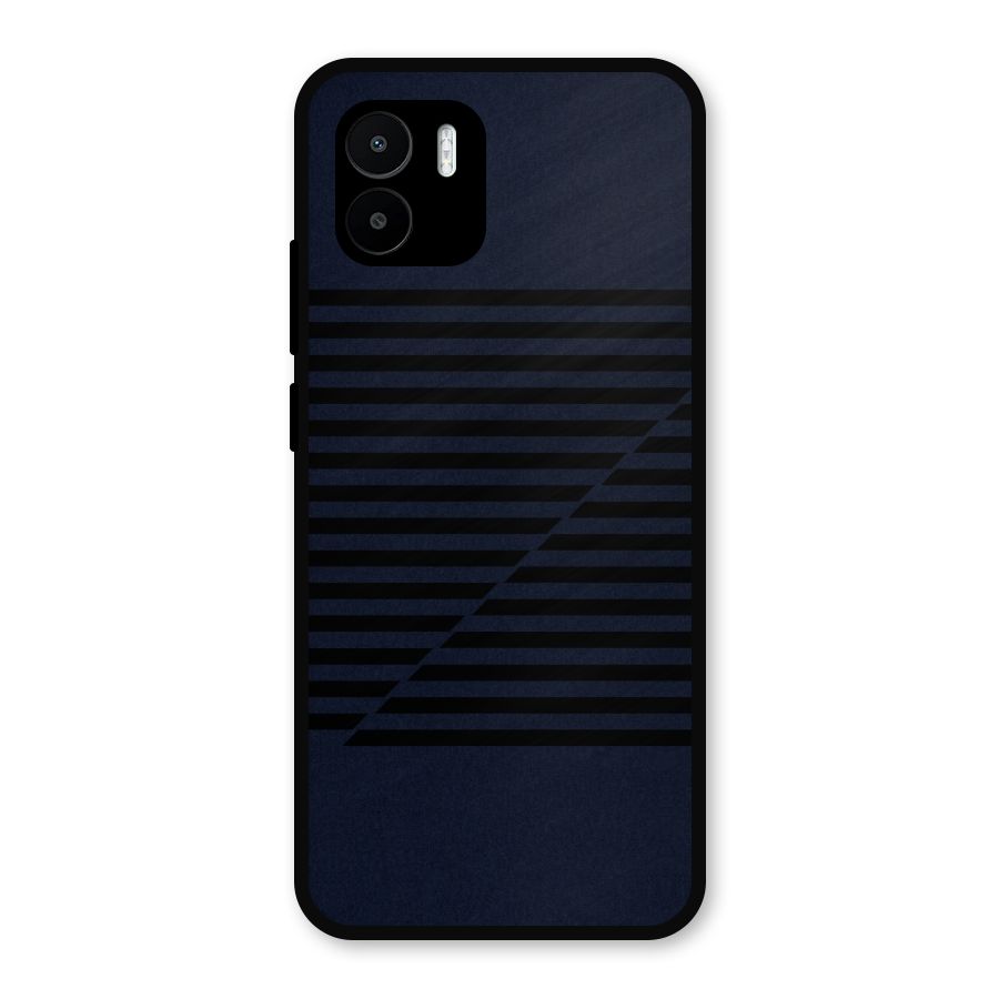 Classic Stripes Cut Metal Back Case for Redmi A2