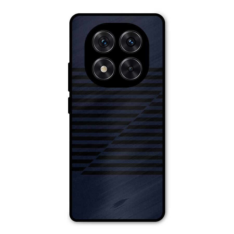 Classic Stripes Cut Metal Back Case for Redmi Note 14 Pro 5G