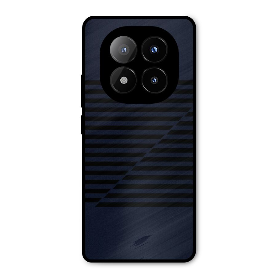 Classic Stripes Cut Metal Back Case for Redmi Note 14 Pro Plus 5G