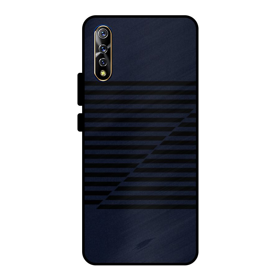 Classic Stripes Cut Metal Back Case for Vivo S1