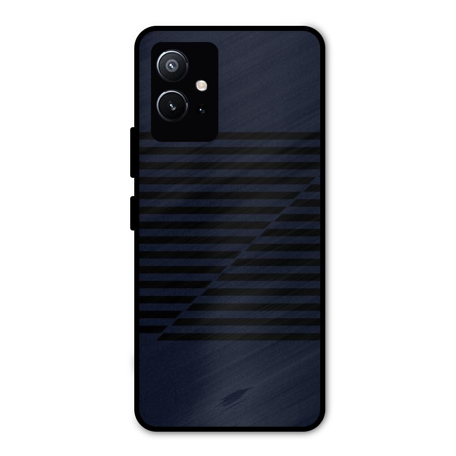 Classic Stripes Cut Metal Back Case for Vivo T1 5G