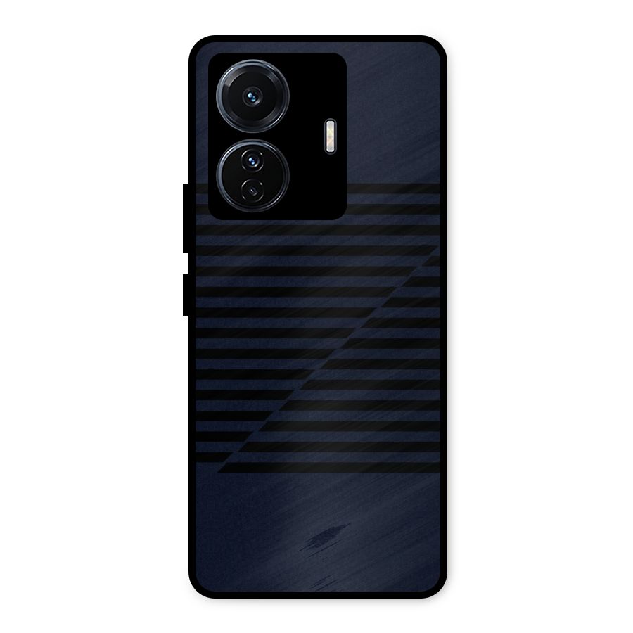 Classic Stripes Cut Metal Back Case for Vivo T1 Pro