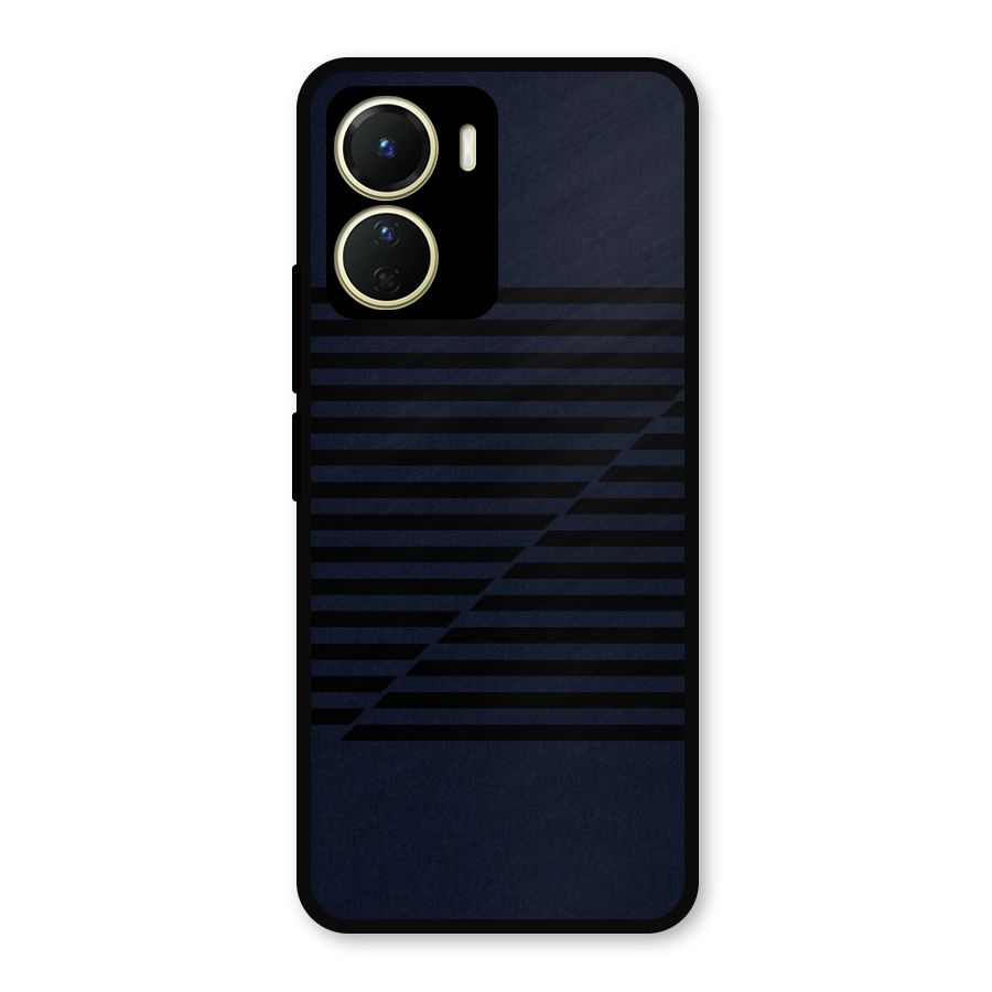 Classic Stripes Cut Metal Back Case for Vivo T2x