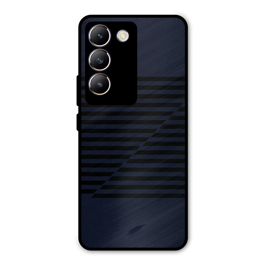 Classic Stripes Cut Metal Back Case for Vivo T3 5G