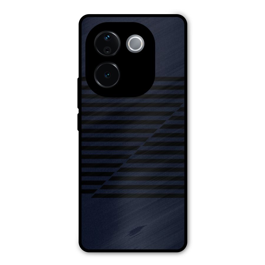 Classic Stripes Cut Metal Back Case for Vivo T3 Pro