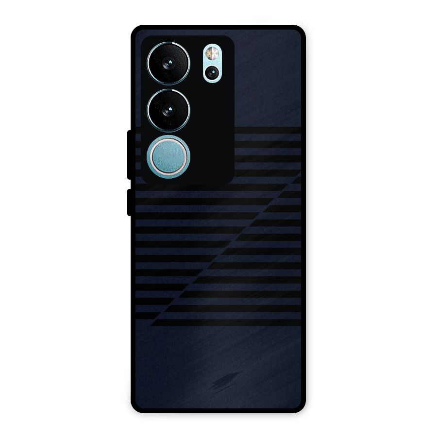 Classic Stripes Cut Metal Back Case for Vivo V29
