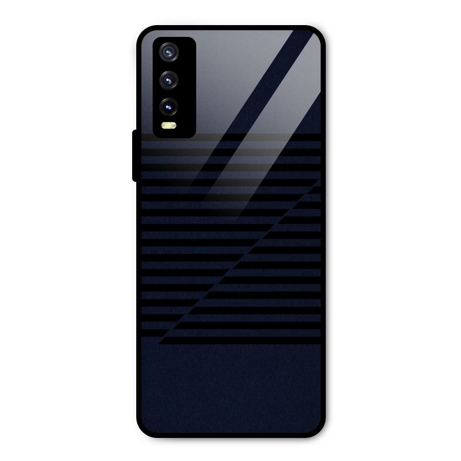 Classic Stripes Cut Metal Back Case for Vivo Y20