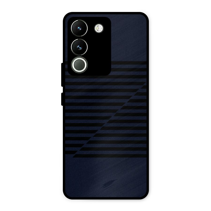 Classic Stripes Cut Metal Back Case for Vivo Y200