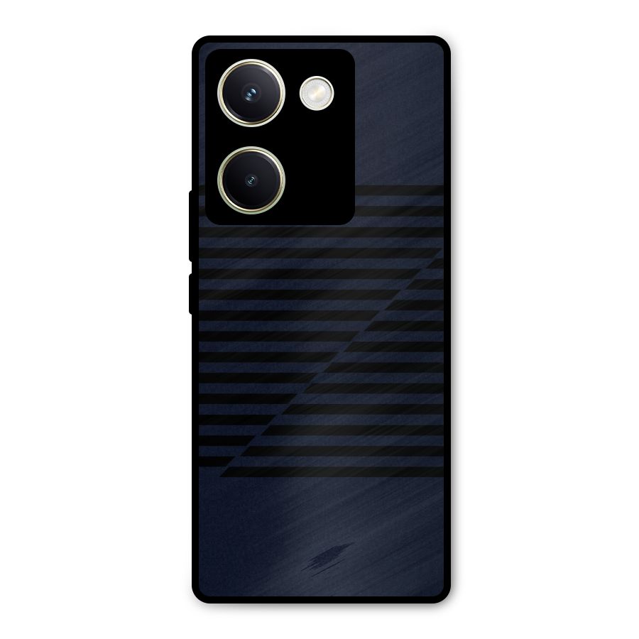 Classic Stripes Cut Metal Back Case for Vivo Y200 Pro
