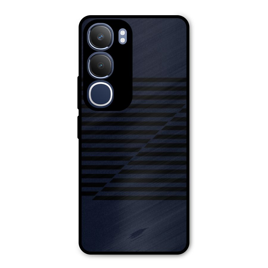 Classic Stripes Cut Metal Back Case for Vivo Y29