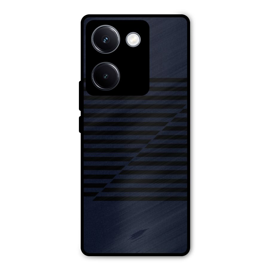 Classic Stripes Cut Metal Back Case for Vivo Y300 Plus