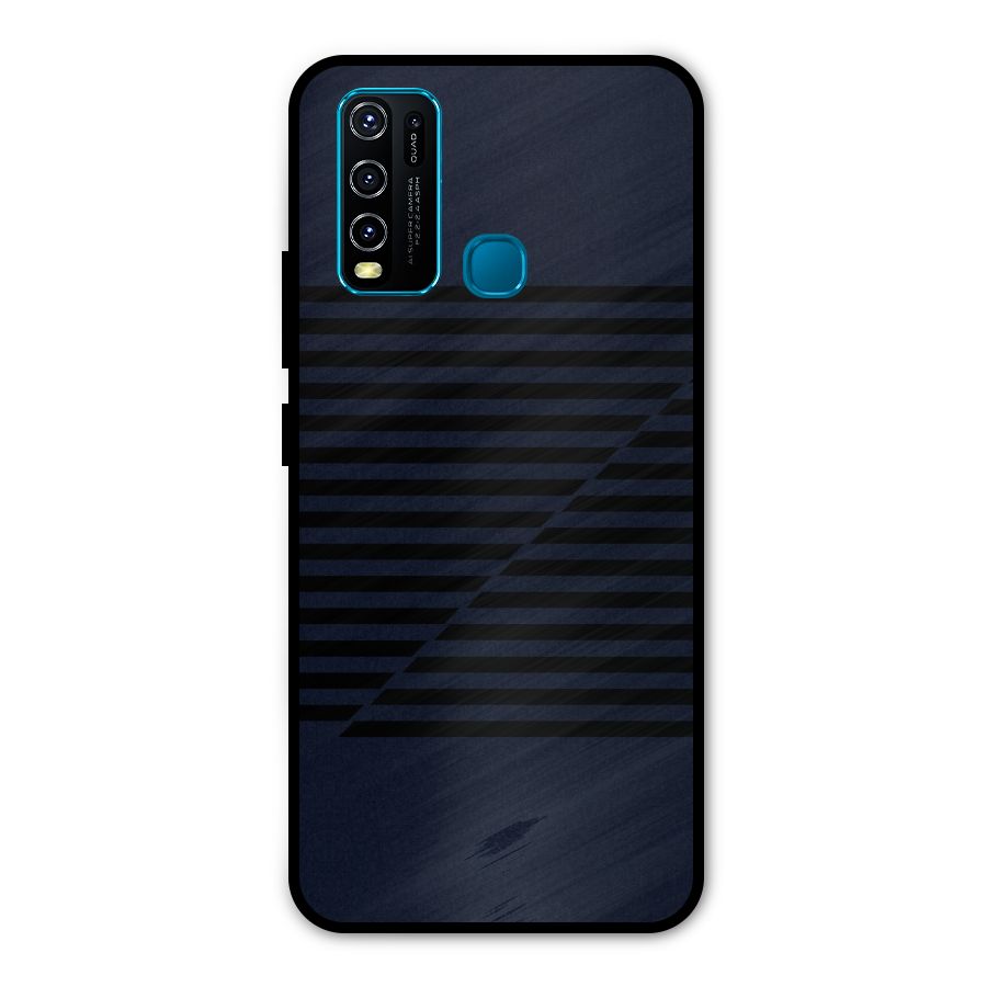 Classic Stripes Cut Metal Back Case for Vivo Y50