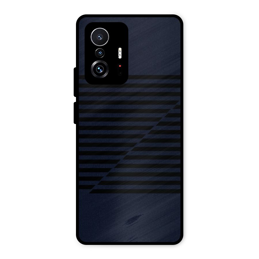 Classic Stripes Cut Metal Back Case for Xiaomi 11T Pro