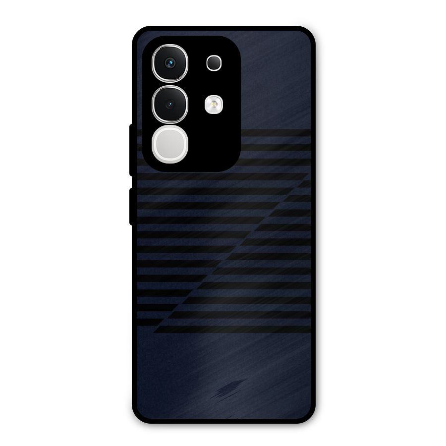 Classic Stripes Cut Metal Back Case for iQOO Z10x