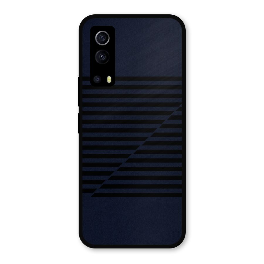 Classic Stripes Cut Metal Back Case for iQOO Z3